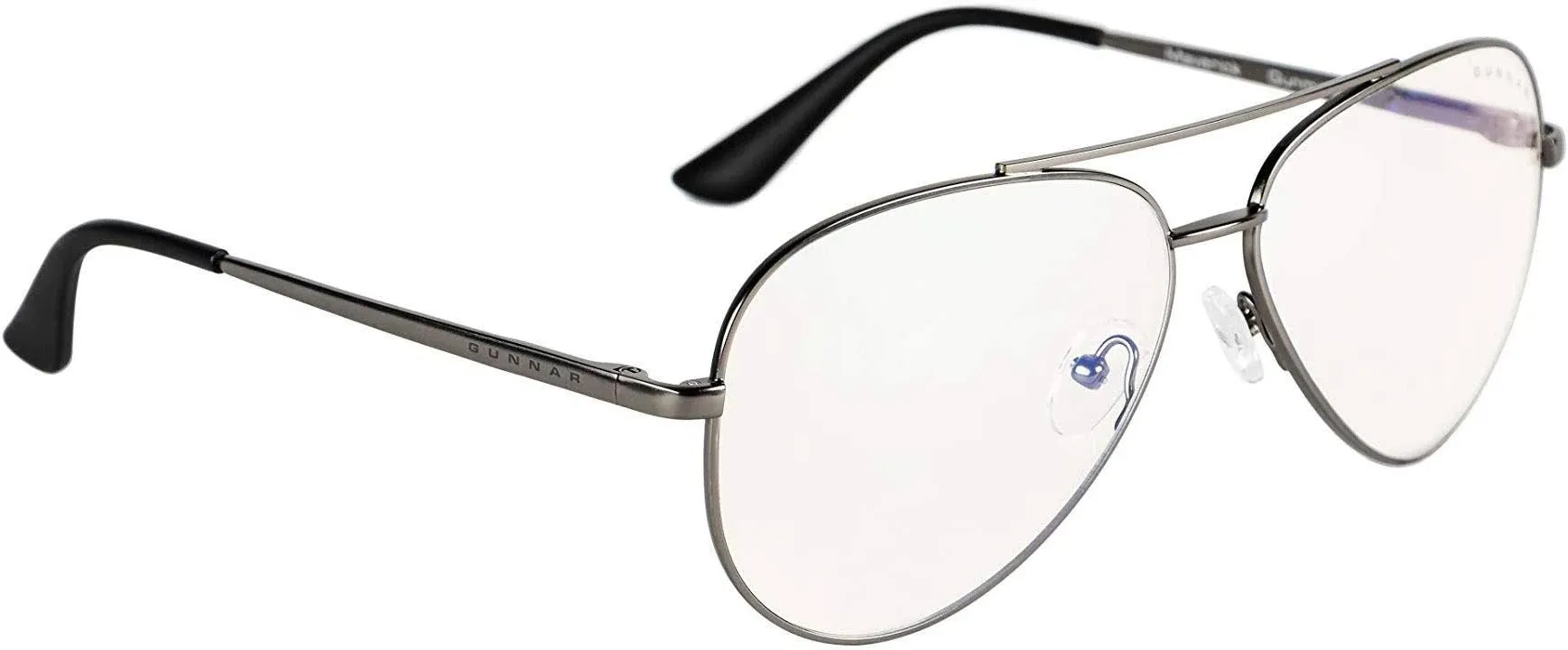 Gunnar Maverick Blue Light Computer Glasses Gunmetal Frame Clear Lens