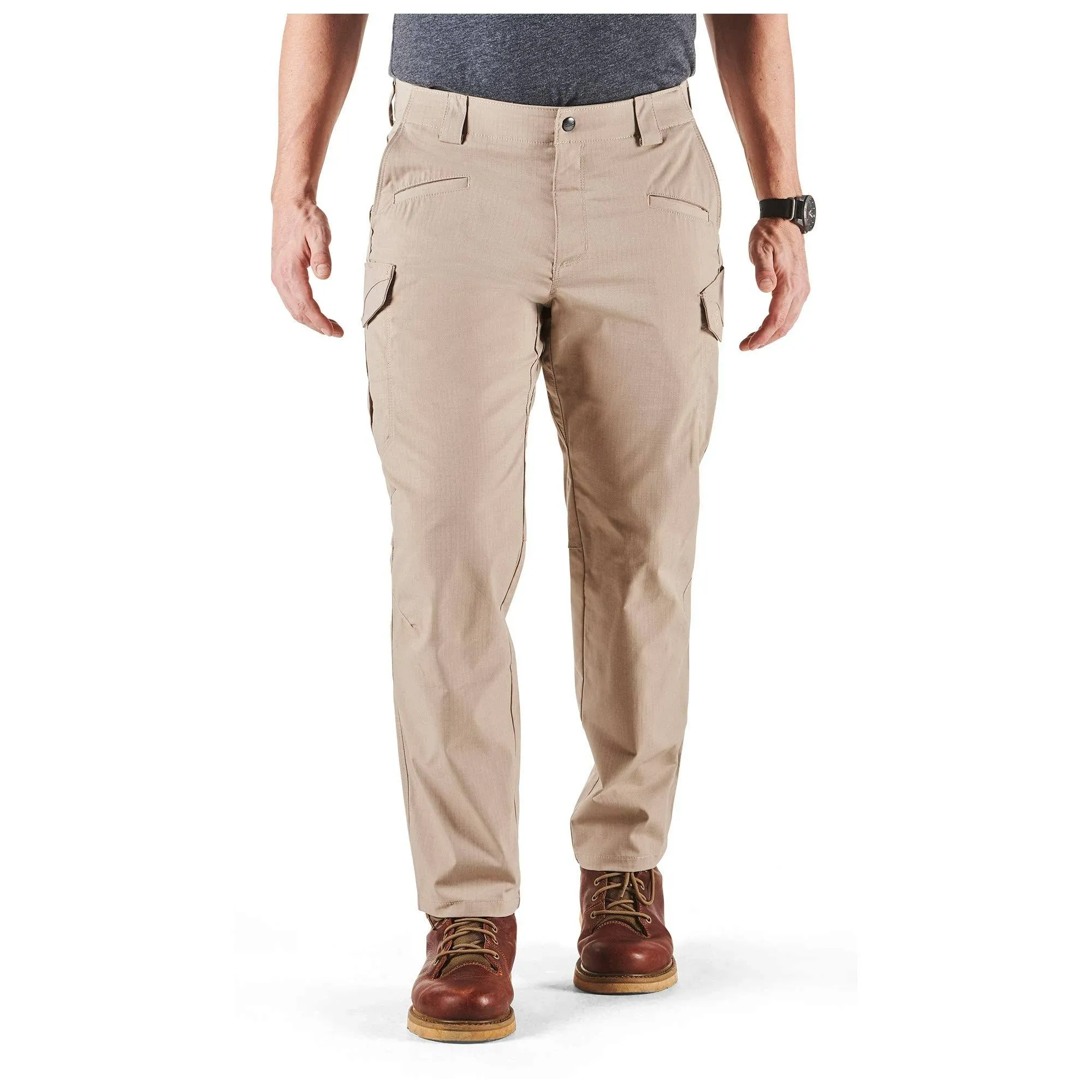 5.11 Tactical Men's Icon Cargo Pant, Flax-Tac Stretch, Guessted, Teflon Finish, Style 74521