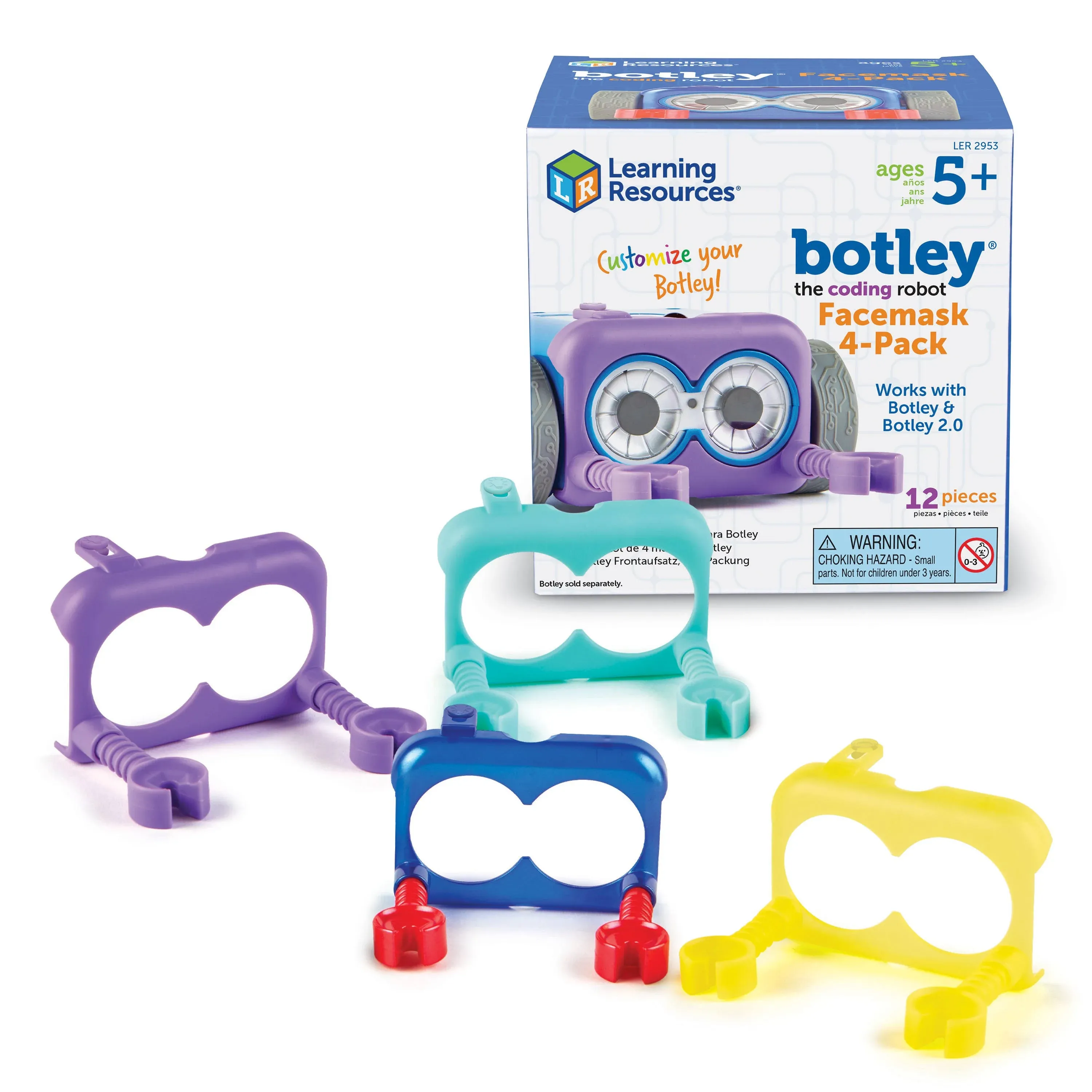 Learning Resources Botley The Coding Robot Multicolor Facemask - Coding Robot Accessories, Botley Not Included