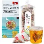 Generic Chrysanthemum Cassia Seeds Tea Bags(160g, 8gX20Bags), Honeysuckle, Chinese wolf-berry, Sweet-scented Osmanthus, Burdock Root Combination of Floral Tea, 菊花决明子茶包 0.2 Ounce (Pack of 20)