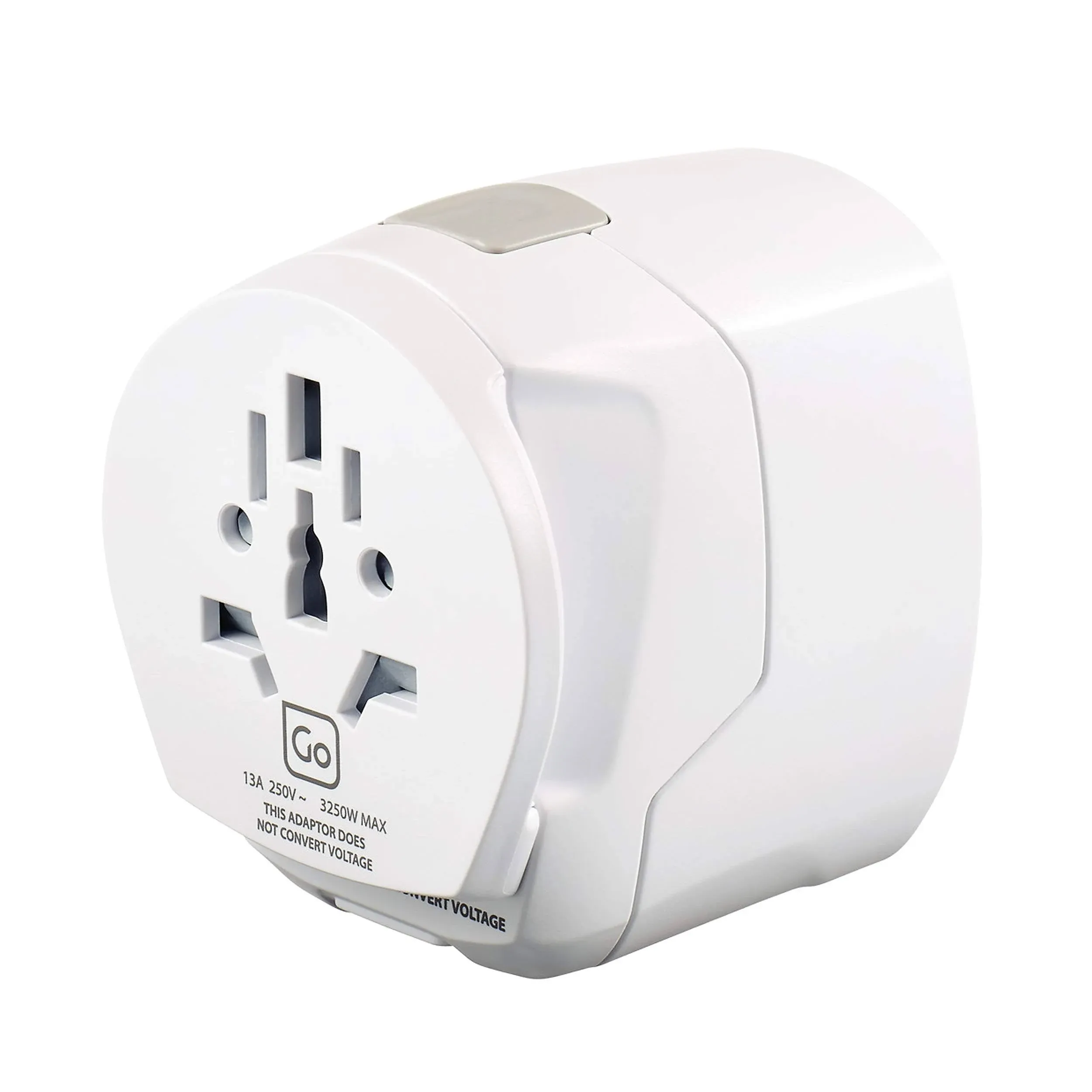 Worldwide Adapter + USB, Universal Travel Adapter for Small Electrical Devices, Earthed Plug Adapter with Twin USB Ports, Travel Essentials for Worldwide Travel