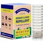 ELEGENZO Mouse Repellent Pouches, 35% Peppermint Oil Pest and Rodent Repellent, Mice Repellent with Peppermint Oil to Repel Mice and Rats, Squirrels,