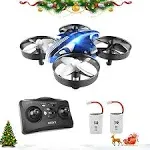 Mini Drone for Kids & Beginners, Indoor Portable Hand Operated/RC Nano Helicopter Quadcopter with Auto Hovering, Headless Mode & Remote Control, Children's Day Gift for Boys and Girls -Blue