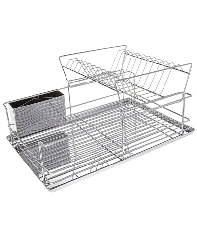 Megachef Chef Stainless Iron Shelf Dish Rack DR-209 Silver 15.50" x 12.75" x 8.75