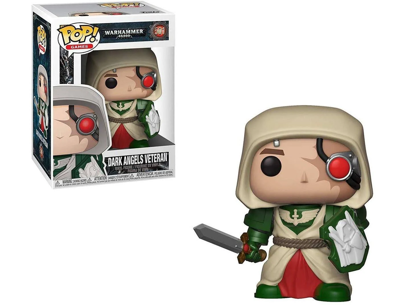 Funko Pop! Games: Warhammer 40, 000 - Dark Angel Veteran, Multicolor