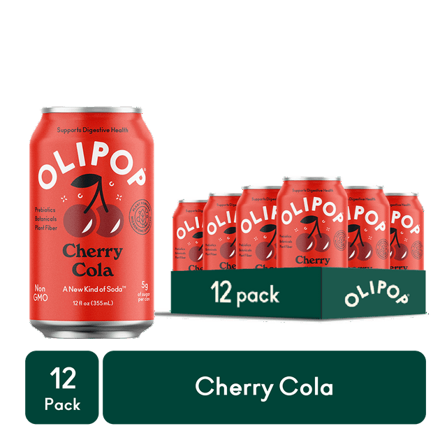 Olipop Prebiotic Natural Soda Cherry Cola