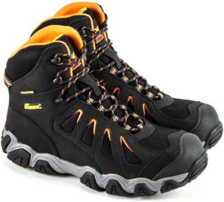 "Size 12 Men's Hiker Boot Composite Work Boot, Black"