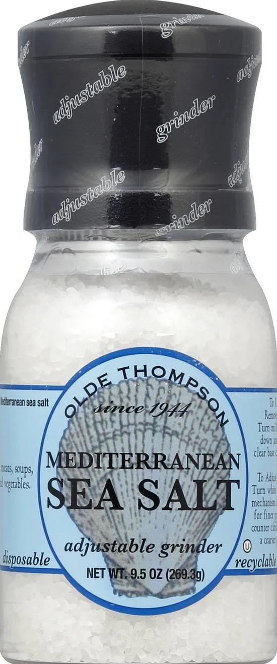 Olde Thompson Mediterranean Sea Salt Disposable Grinder