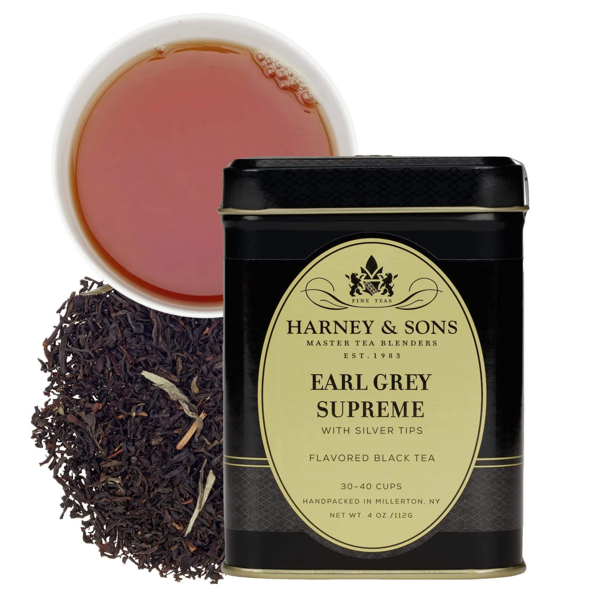 Harney & Sons Earl Grey Supreme Tea, Loose Tea in 4 Ounce Tin 46402