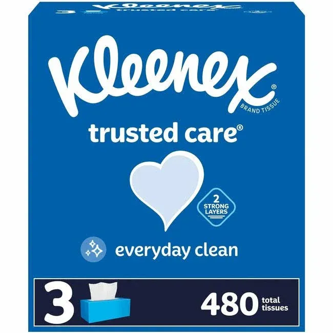 Kleenex Trusted Care Ply Facial Tissues (3 ct)