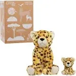 National Geographic Large Plush Cheetah and Cub Stuffed Animals, Kids Toys for Ages 3 Up, Amazon Exclusive