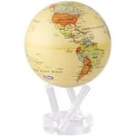 Political Map Yellow MOVA Globe 4.5"