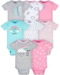 Gerber Baby Girls' Short Sleeves Onesies Bodysuits