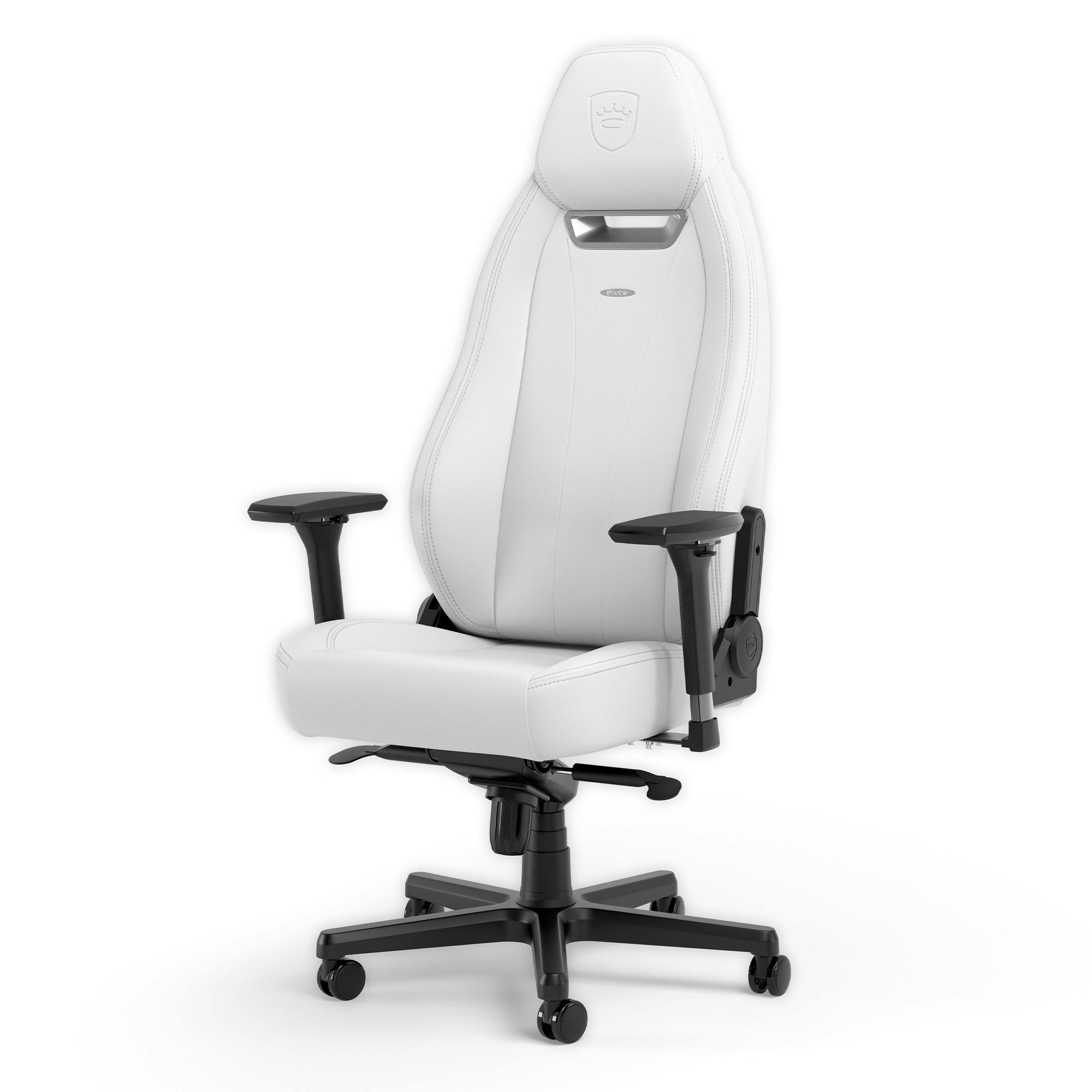 noblechairs LEGEND Ergonomic Gaming Chair, Office Chair with Lumbar Support, PU Leather, White Edition