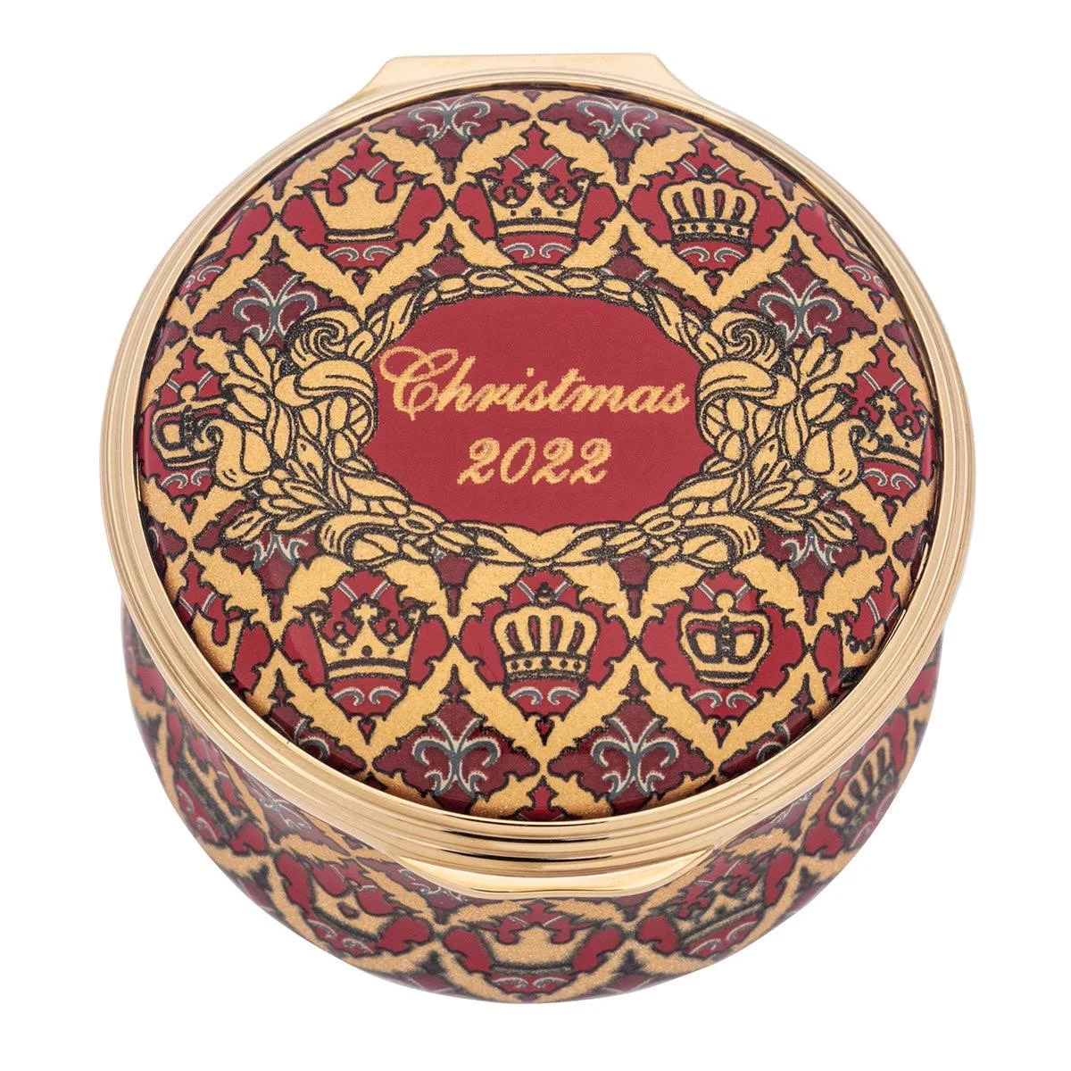 Halcyon Days Christmas Box 2022 Enamel Box - Enamel Box - ENCH220101G