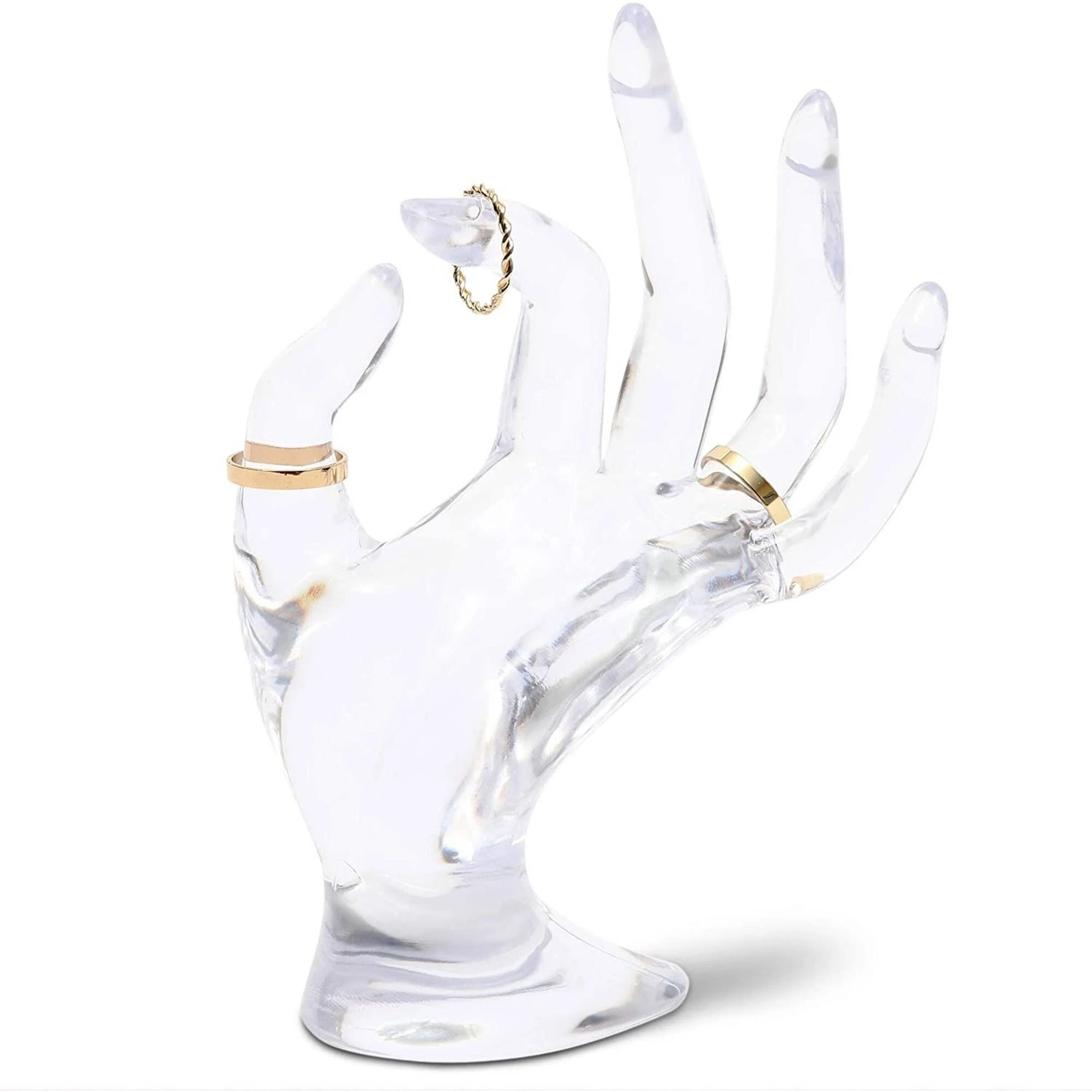 Juvale Clear Hand Shaped Ring Holder