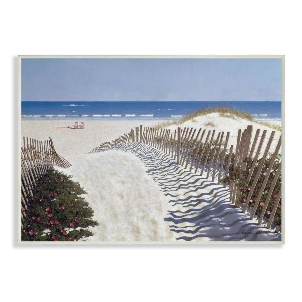 Stupell Industries Fenced Pathway to Beach Wall Plaque