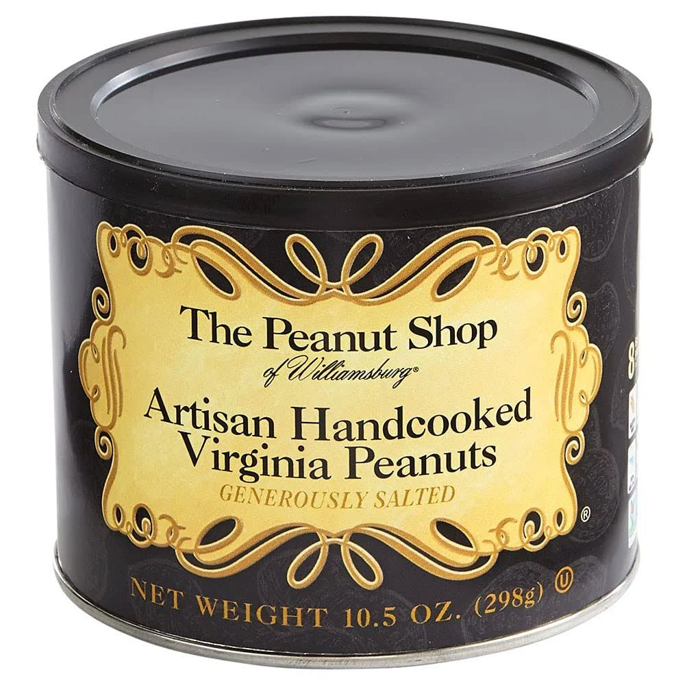 The Peanut Shop of Williamsburg Artisan Handcooked Virginia Peanuts Generously Salted