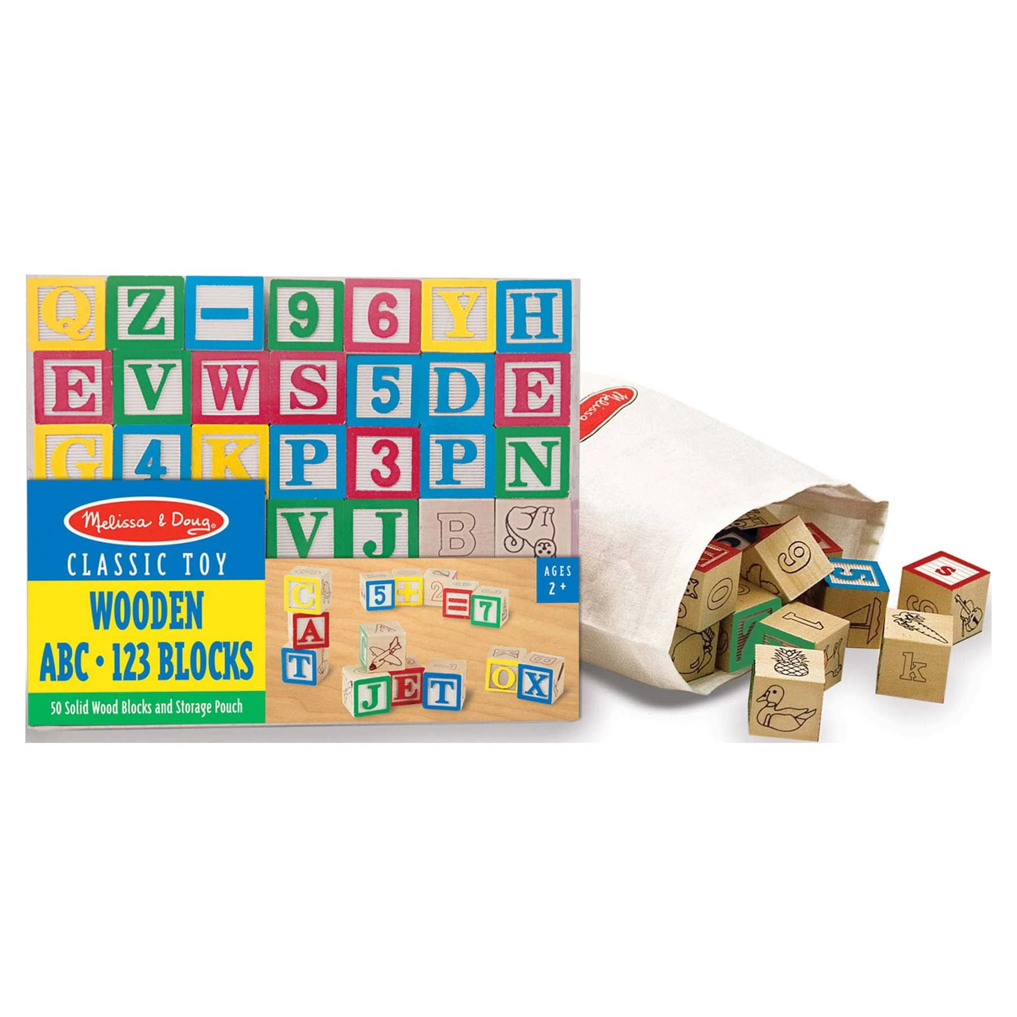 Melissa Doug Wooden ABC/123 Blocks