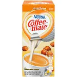 Coffee-Mate Liquid Creamer, Hazelnut - 50 count, 0.38 fl oz cups