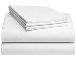 Pacific Linens White Percale Pillow Case - Soft Hotel Style Polly Cotton Blend, 200 Thread Count, Wrinkle Free Linen Pillow Cases, 12 Pack Set of Pillowcases