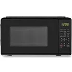 Mainstays 0.7 Cu ft Countertop Microwave Oven, 700 Watts, Black, New