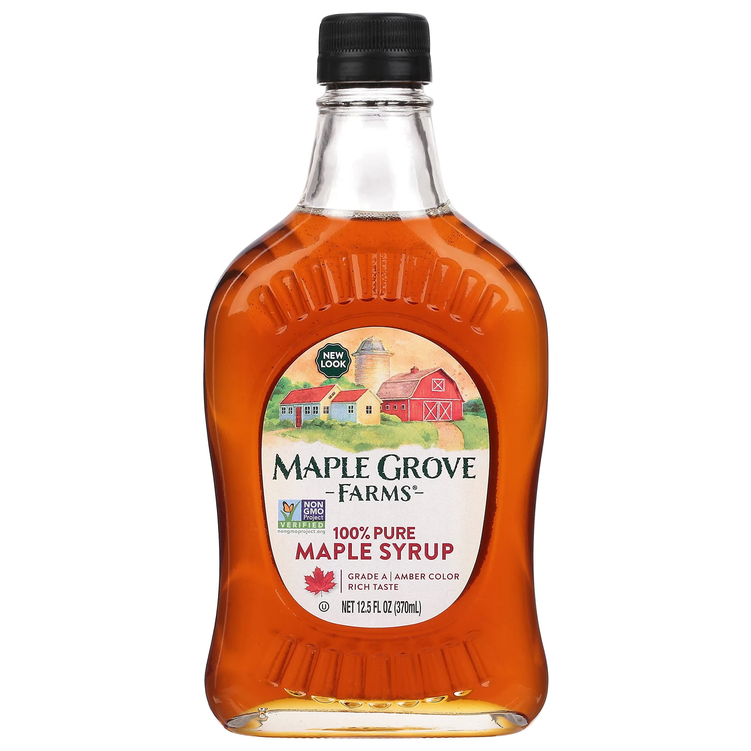 Maple Grove Farms Pure Maple Syrup, Kosher, 12.5 fl oz