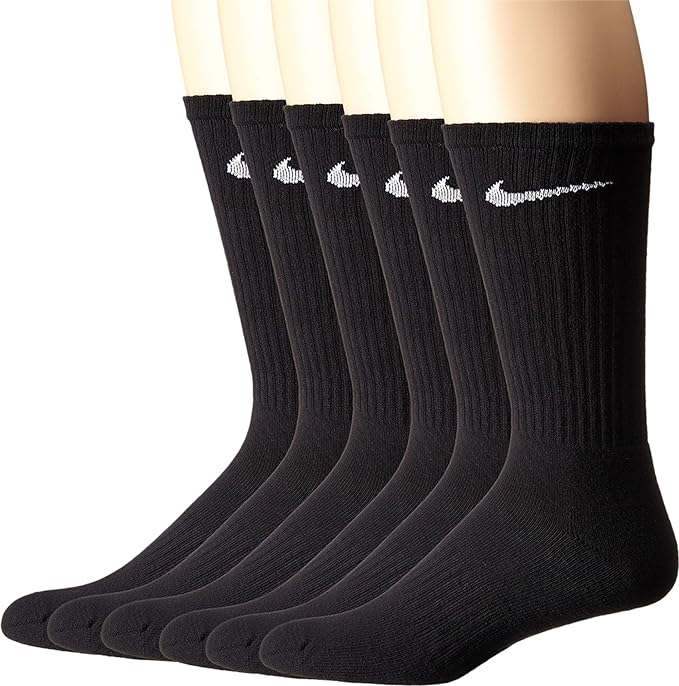 Nike Men's 6 Pack Large Crew Socks (White)