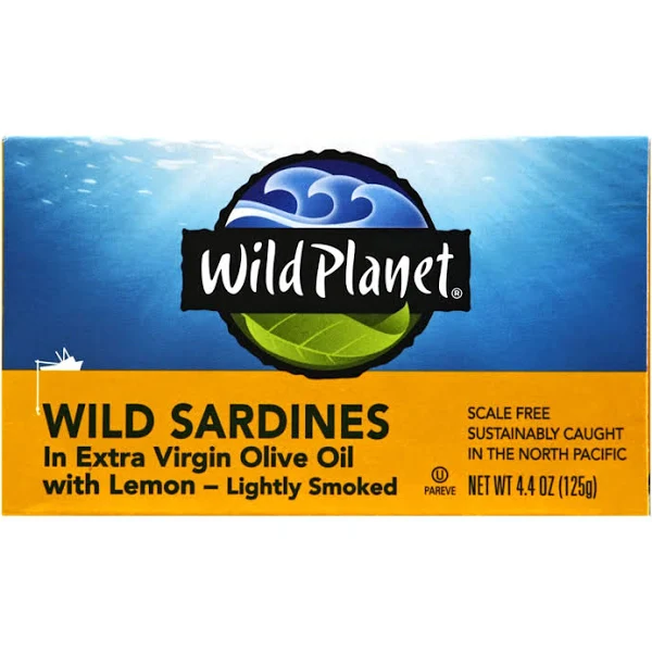 Wild Planet Wild Sardines in Extra Virgin Olive Oil, Lemon, Lightly Smoked - 4.4 oz