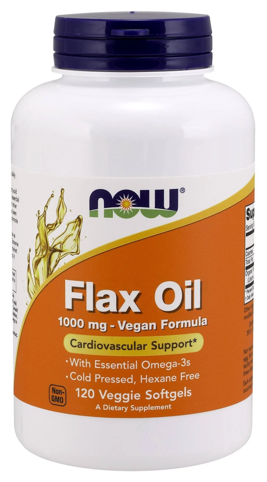 Now Foods Flax Oil 1000 mg - 120 Softgels