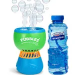 FUBBLES NO Spill Funfiniti Bubble Machine | Blows One Hour of Non Stop Bubbles | Amazon Exclusive Toy Set Includes 36oz of Non Toxic Refill Solution (Bubble Solution Bottle Colors Will Vary)