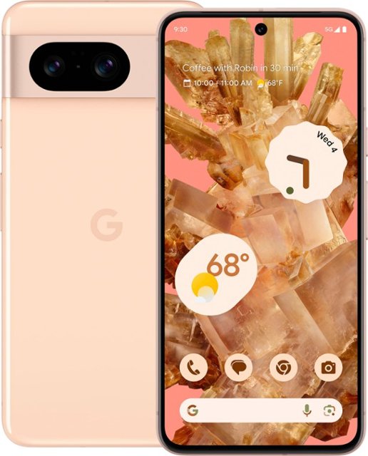 Google Pixel 8 - Smartphone Android desbloqueado con cámara avanzada de píxeles, batería de 24 horas y seguridad potente - Rose - 128 GB