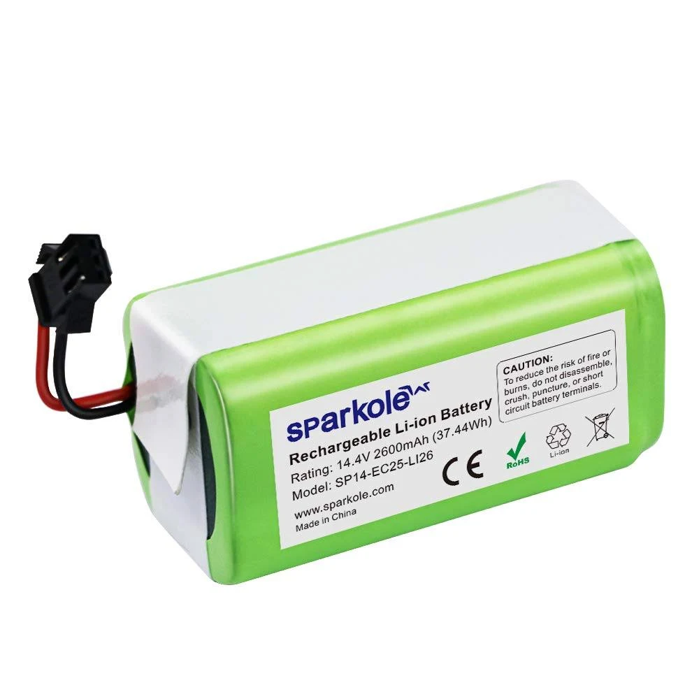 SPARKOLE 14.4V 2600mAh Replacement Battery for Ecovacs Deebot N79S, N79, DN622 ...