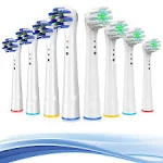 Replacement Toothbrush Heads -  Pack of 8 Professional Electric Toothbrush Heads