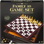 Family 10 Classic Games Set, for Families and Kids Ages 8 and up