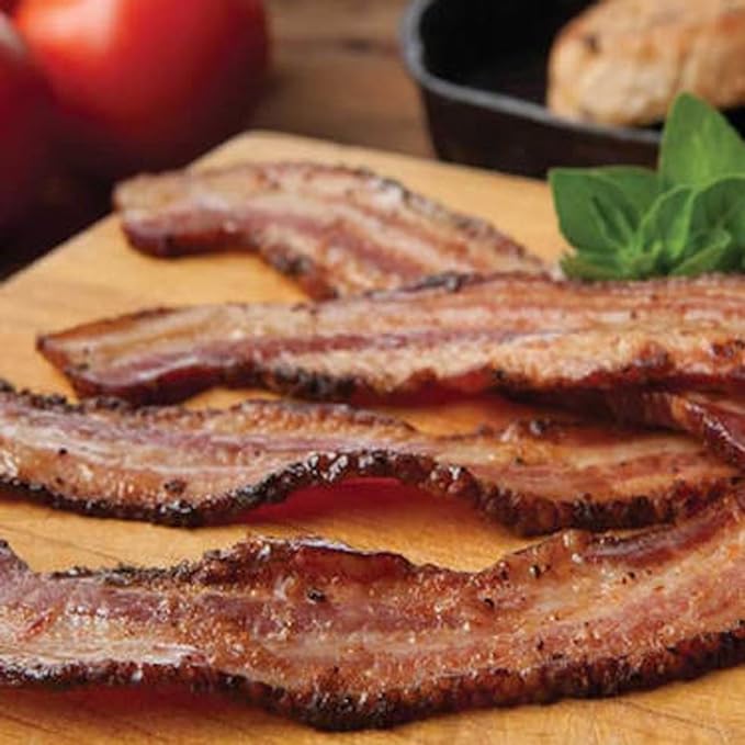 Fully Cooked Bacon, Ready to Eat, 80 Slices per Pack / Case, 10 Year Shelf Life, Superior Canned, Real Thick Cut, 2+ Pounds, No Refrigeration Needed