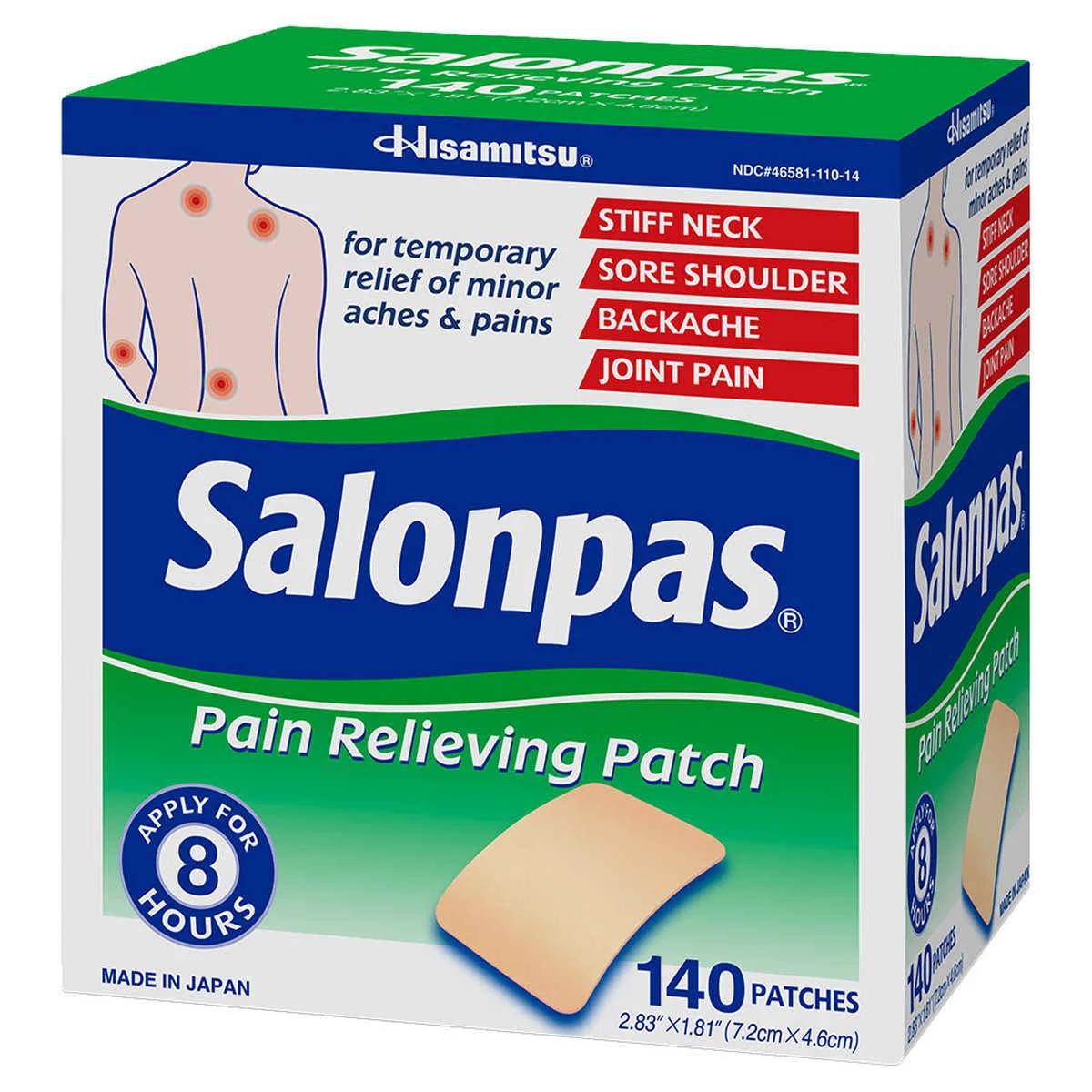 Salonpas Pain Relieving Patch, 140 Patches