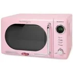 Nostalgia Retro 0.7 cu. ft. 700-Watt Countertop Microwave Oven, Pink