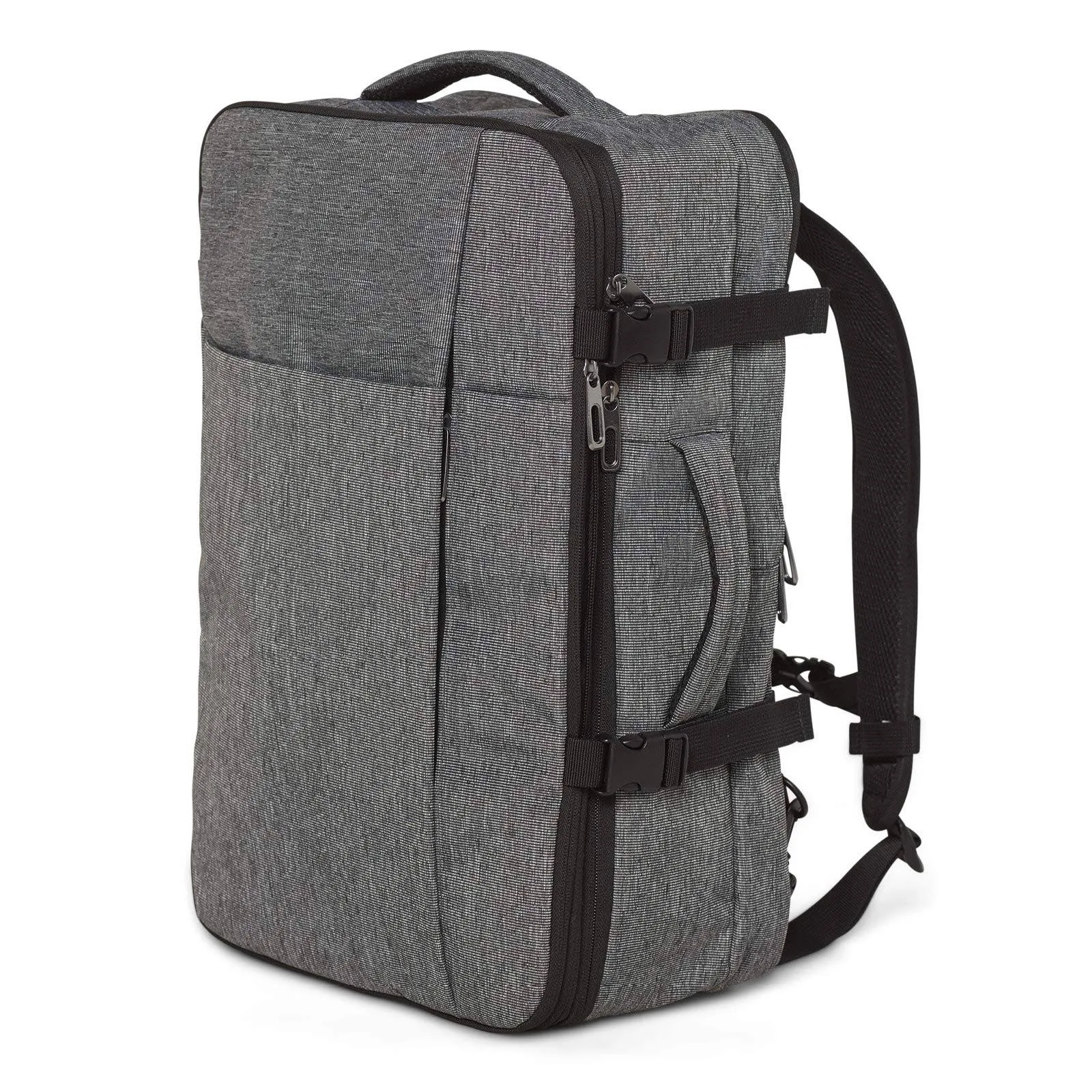 Xelfly Laptop Travel Backpack - Expandable Carry-On Fits 17” Laptop (Charcoal)