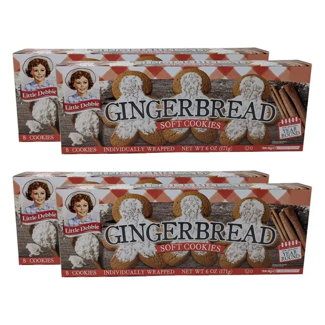 Little Debbies Ginger Cookies - 4 Pack