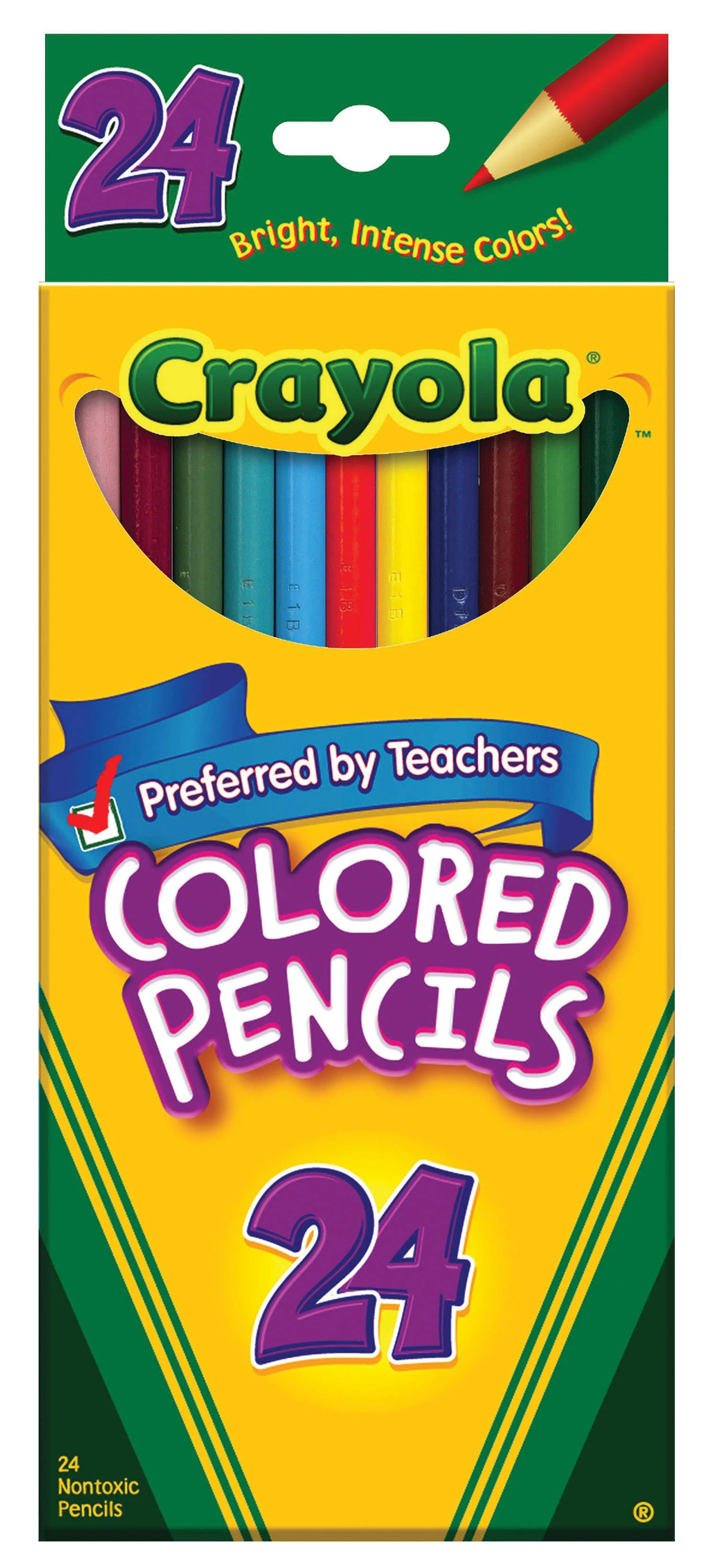 Crayola Colored Pencils, Pre-Sharpened, Nontoxic - 24 pencils