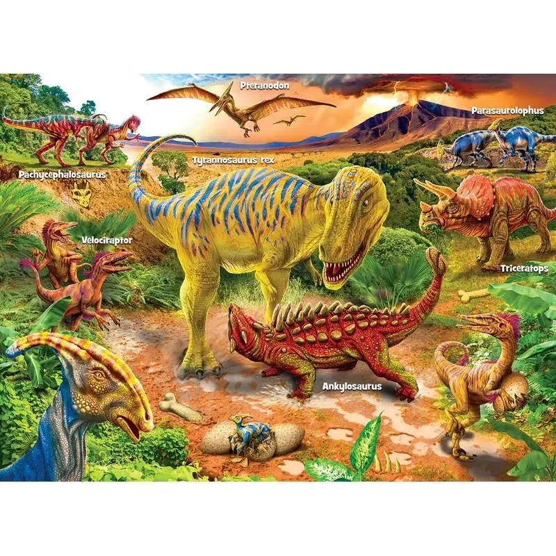 Explorer Dinosaur Adventure 100 Piece Jigsaw Puzzle Buffalo Games