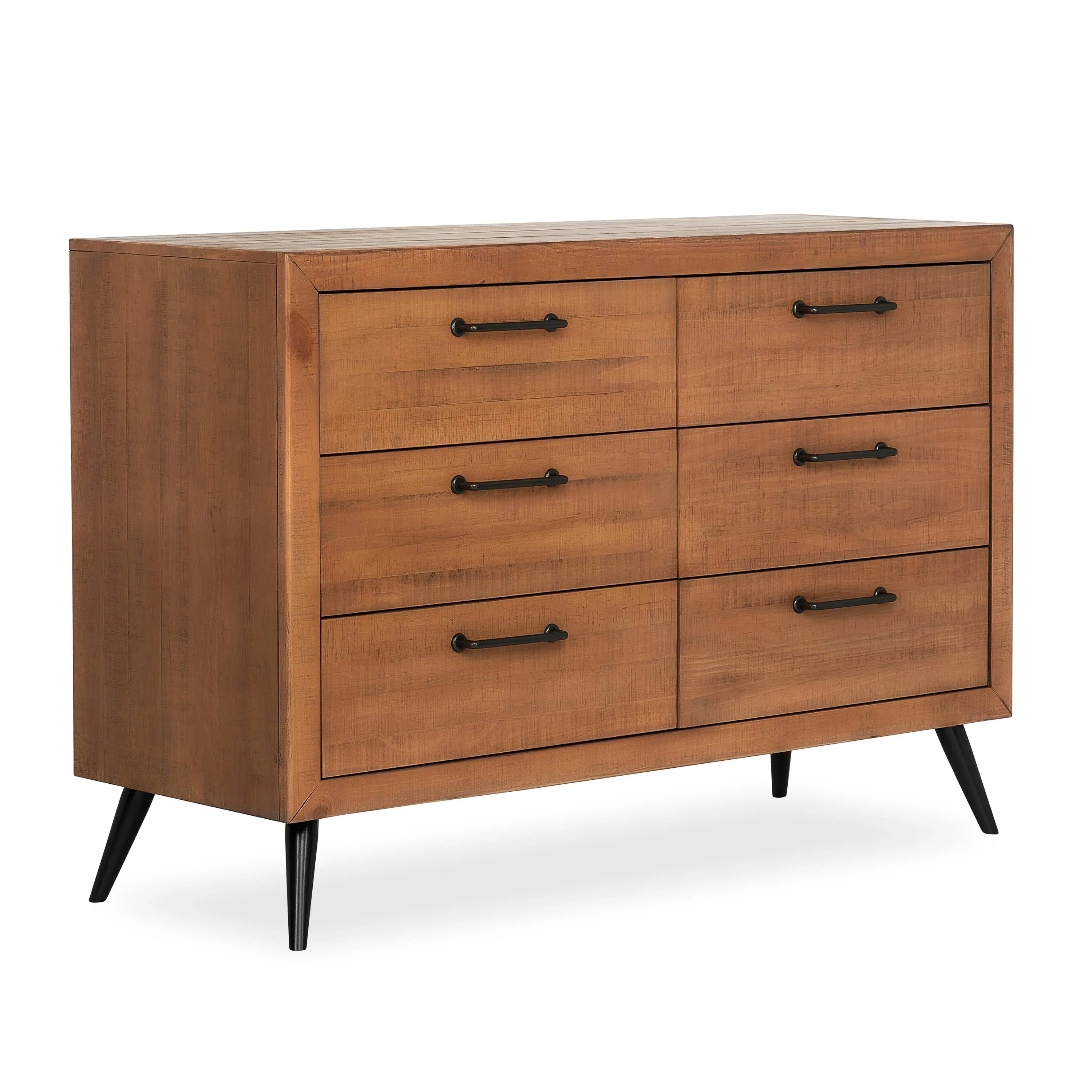 Evolur Stilnovo Mid Century Double Dresser - Windsor Oak Gray