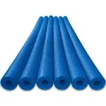 Oodles of Noodles Deluxe Foam Pool Swim Noodles - 6 Pack Blue