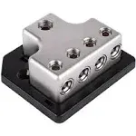 Skar Audio X1 0/4 Gauge Input to X4 4/8 Gauge Outputs Power Distribution Block (SK-DIST-BLK2)