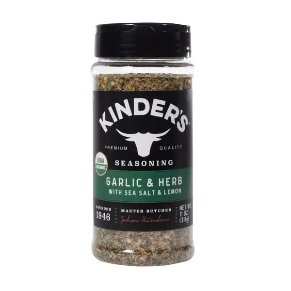 Kinder's Organic Garlic & Herb with Sea Salt & Lemon Seasoning, 11 Ounce