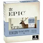 Epic Venison Bars, Sea Salt + Pepper