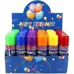 24 Pack of Party Streamer Spray String in a Can Children's Kid's Party Supplies, Perfect for Parties/Events