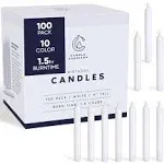 Chime Candles for Spells, Rituals, Birthday Party Congregation (100, White)