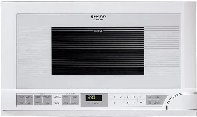 Sharp - 1.5 Cu. ft. Over-the-Counter Microwave - White